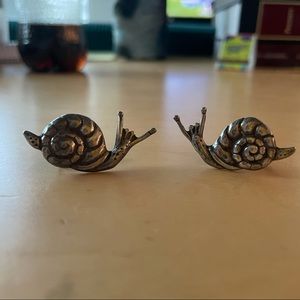 Vintage snail clip on earrings